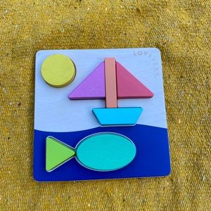 LOVEVERY wooden boat and tree puzzle